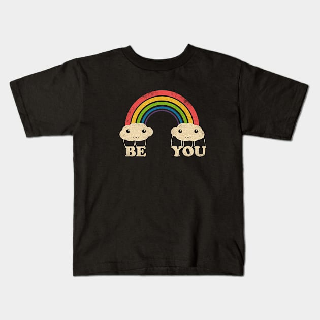 be you rainbow Kids T-Shirt by Giraroad